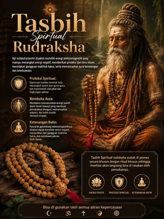 Tasbih Rudraksha untuk meditasi