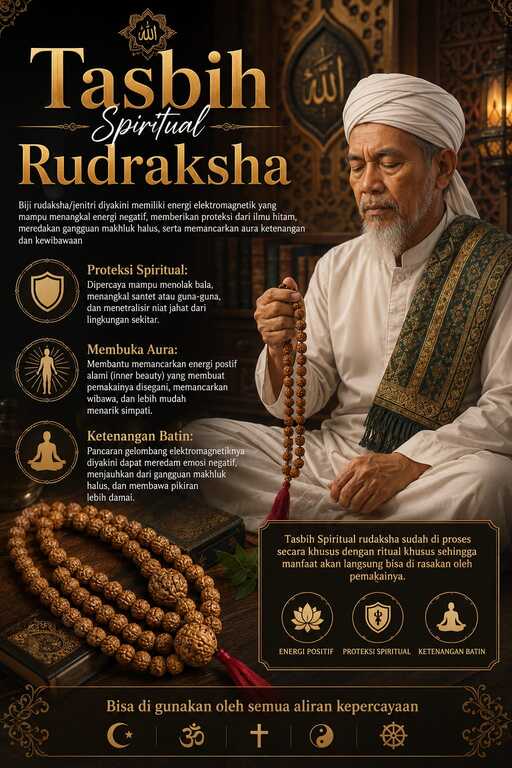 Tasbih Rudraksha untuk dzikir